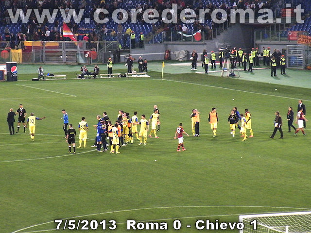 Il Chievo, grazie alla partita ridicola della Roma, festeggia la permanenza in serie A