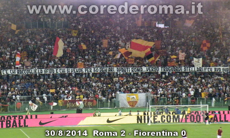 Roma-Fiorentina: la curva sud ''saluta'' Mehdi Benatia...