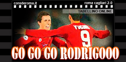 Roma Cagliari 2-0 Copertina e Tabellino