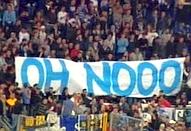 I laziali tifano contro la propria squadra