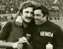 Il bomber col massaggiatore del Genoa Gerolamo Craviotto