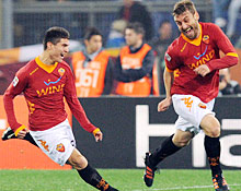 De Rossi gol festeggiato dall'esordiente Viviani