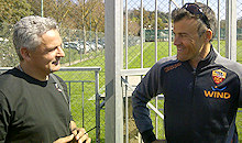 Roberto Baggio e Luis Enrique a Trigoria