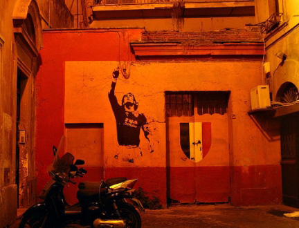 murales di Totti nel Rione Monti