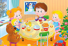 ''bambini'' a colazione a Trigoria...