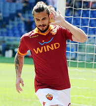 Roma-Siena: Osvaldo dopo il primo gol