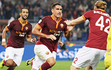 Roma-Chievo: segna Borriello su assit di Florenzi