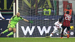 Milan-Roma: il gol di Destro