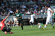 Sassuolo-Roma: il gol di Destro