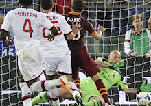 Roma-Milan: Pjanic dribbla tutti e va in gol