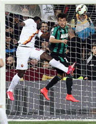 Sassuolo-Roma: il gol di Doumbia