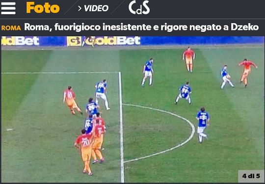 Samp-Roma: il rigore sacrosanto non dato a Dzeko