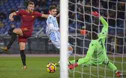 Roma-Spal: Dzeko torna al gol dopo un lungo digiuno