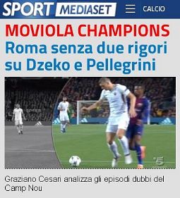 Barcellona-Roma: mancano 2 rigori