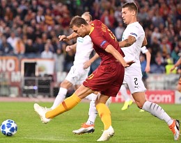 Champions, Roma-Plzen: tripletta di Dzeko