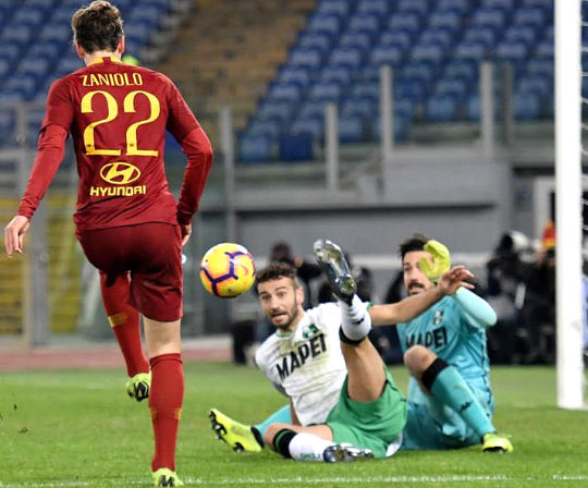 Roma-Sassuolo: il gran gol di Zaniolo