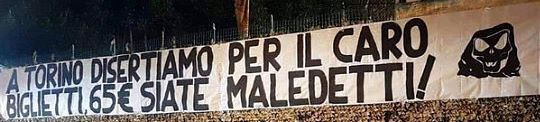 Juve-Roma: protesta per i prezzi folli