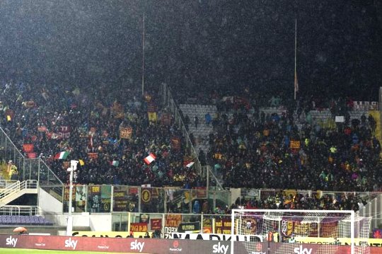 Coppa Italia, Fiorentina-Roma: i quasi 3000 tifosi della Roma