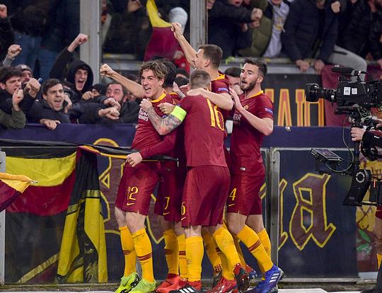 Porto-Roma: Zaniolo esulta sotto alla Sud