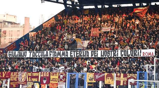 Spal-Roma: striscione in ricordo di Giuliano Taccola